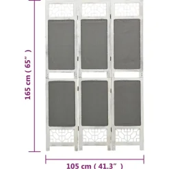 Tilanjakaja kangas, harmaa, 165cm korkeus, eri kokoja (08390)