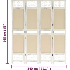 Tilanjakaja, kerma, kangas, korkeus 165cm, eri kokoja (08391)