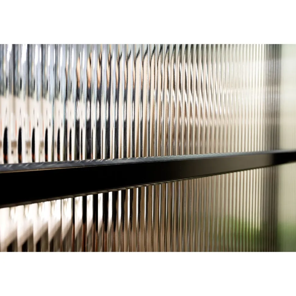 Tilanjakaja/liukuovi Mirror Line raitalasi valkoinen kahdella liukuovella, korkea malli, mittatilaus