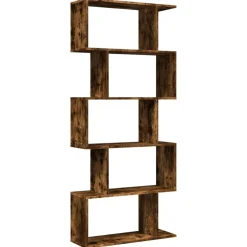 Tilanjakaja 5 tasoa savutammi 70x24x161 cm tekninen puu (58097)