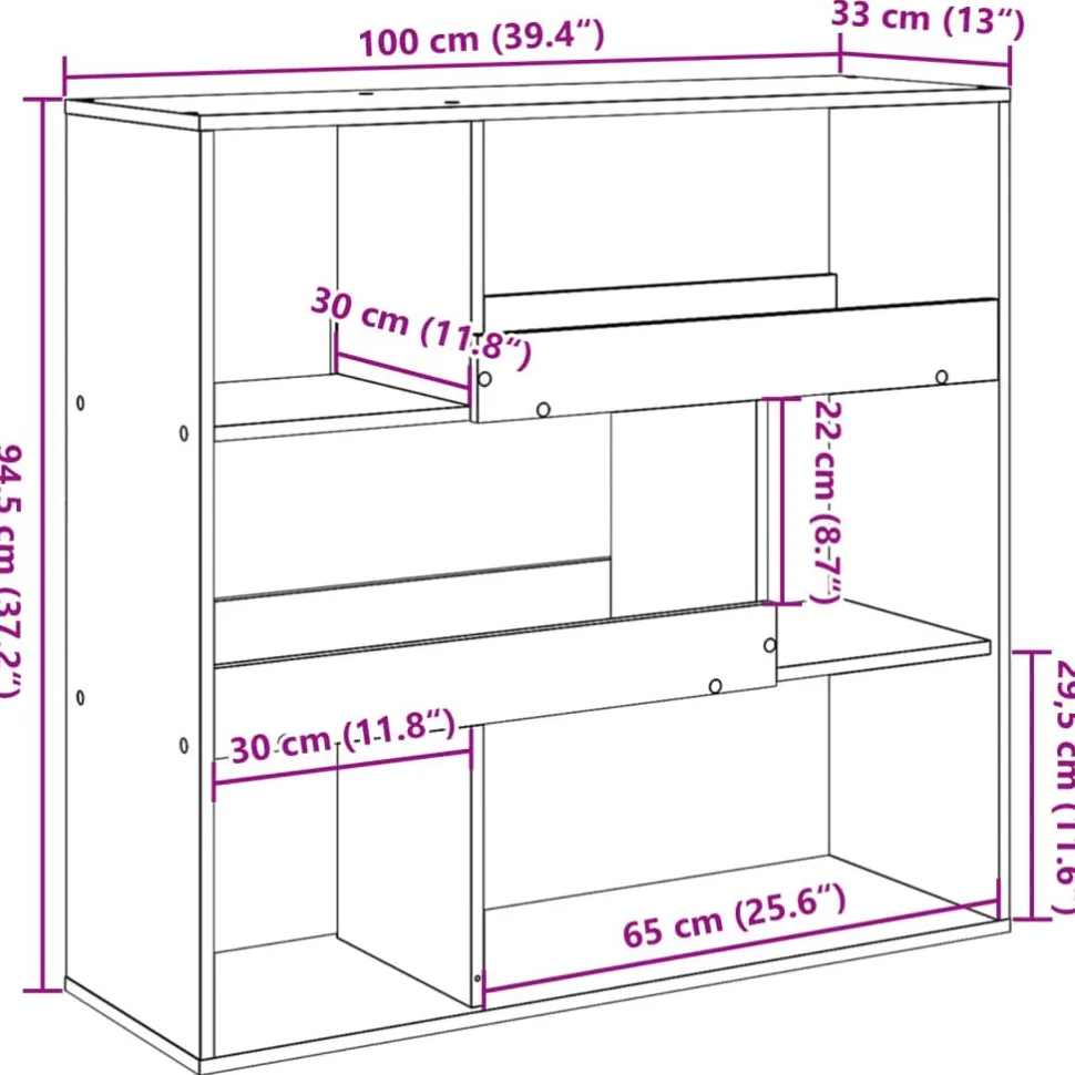 Tilanjakaja, tekninen puu, eri värejä ja kokoja (43230)