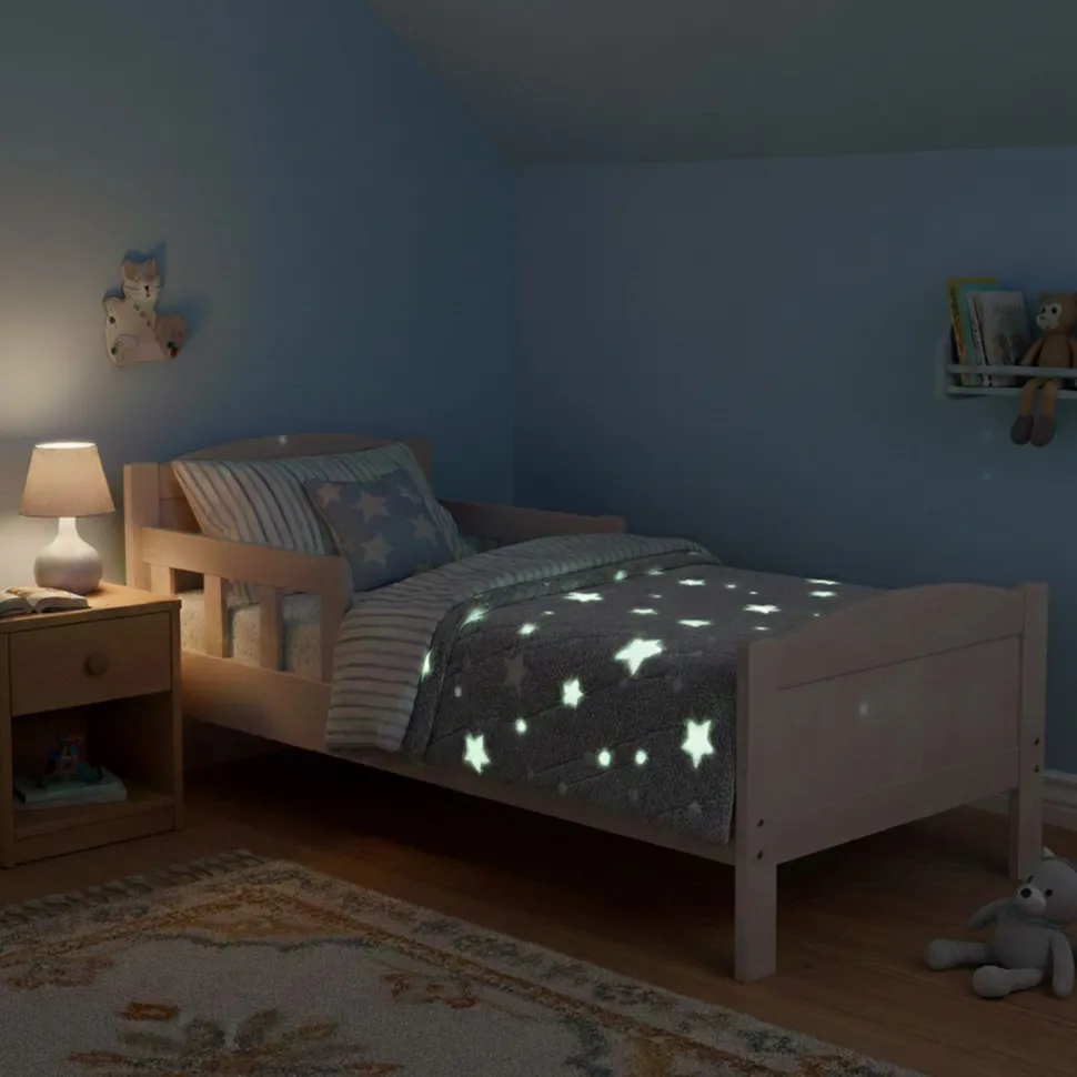 Torkkupeitto Home4You NIGHT LIGHT 150x200 cm, tähdet, harmaa