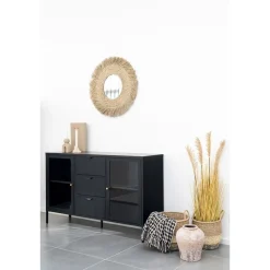Torkkupeitto House Nordic Side, 130x180cm, musta/beige