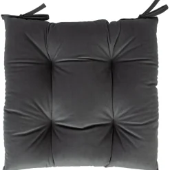 Tuolin pehmuste sametti Home4You NEW 40x40 cm, harmaa