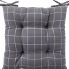 Tuolin pehmuste Home4You LINEN 40x40 cm, harmaa neliö