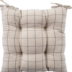 Tuolin pehmuste Home4You LINEN 40x40 cm, pellavanvärinen, neliö