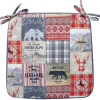 Tuolin pehmuste Home4You WINTER 39x39 cm, talvi- ja eläinkuosi, monivärinen