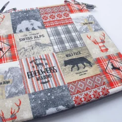 Tuolin pehmuste Home4You WINTER 39x39 cm, talvi- ja eläinkuosi, monivärinen