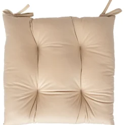 Tuolin pehmuste sametti Home4You NEW 40x40 cm, vaaleanbeige