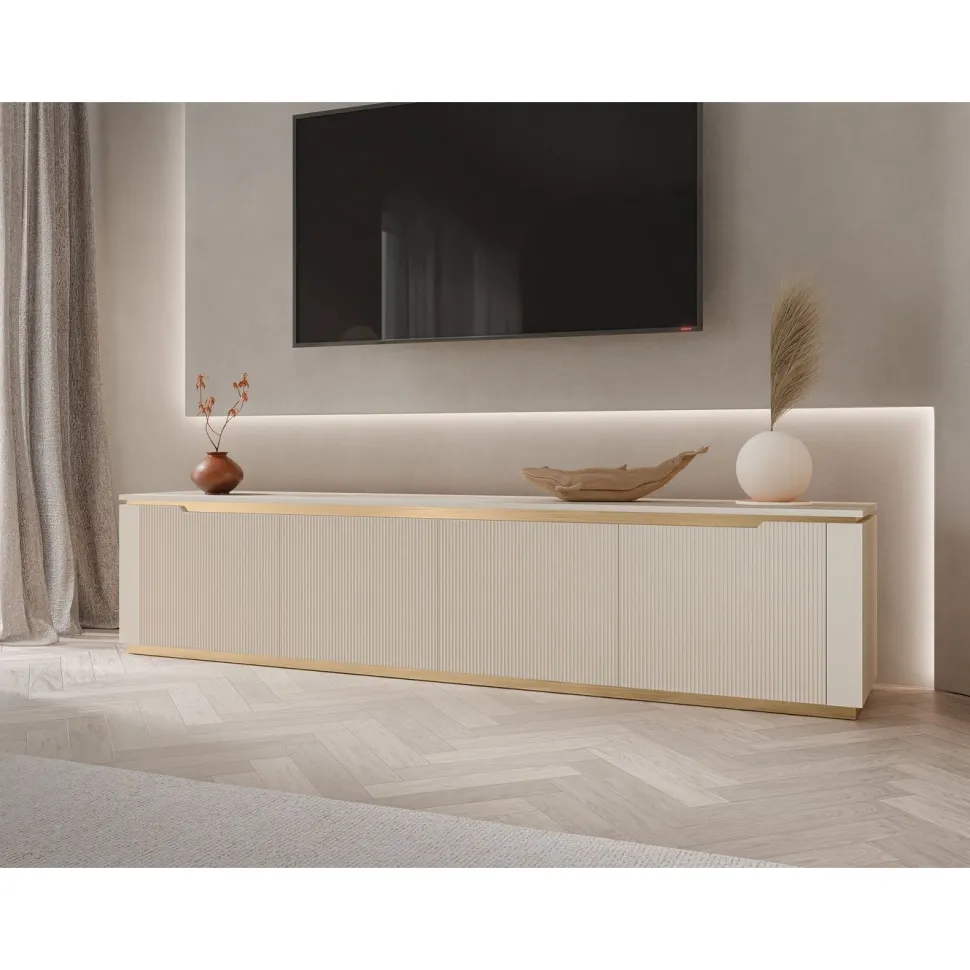 TV-taso Nomla 4K HILAFIN, leveys 219cm, beige
