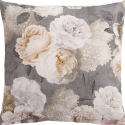 Tyyny Home4You HOLLY 45x45 cm, harmaat kukat