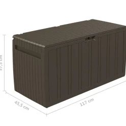Tyynylaatikko ruskea 117x45,5x57,5 cm 270 l