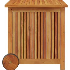 Ulkosäilytyslaatikko pyörillä 60x50x58 cm, akasiapuu