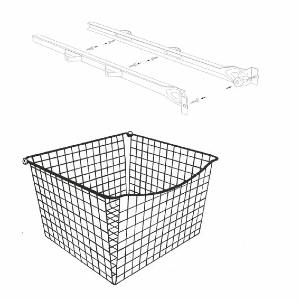 Ulosvedettävä lankakori Norscan Roller M60 500x330 mm valkoinen