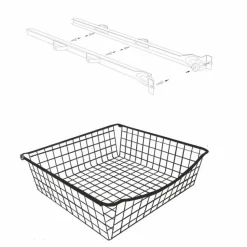 Ulosvedettävä lankakori Norscan Roller M60 500x150 mm valkoinen