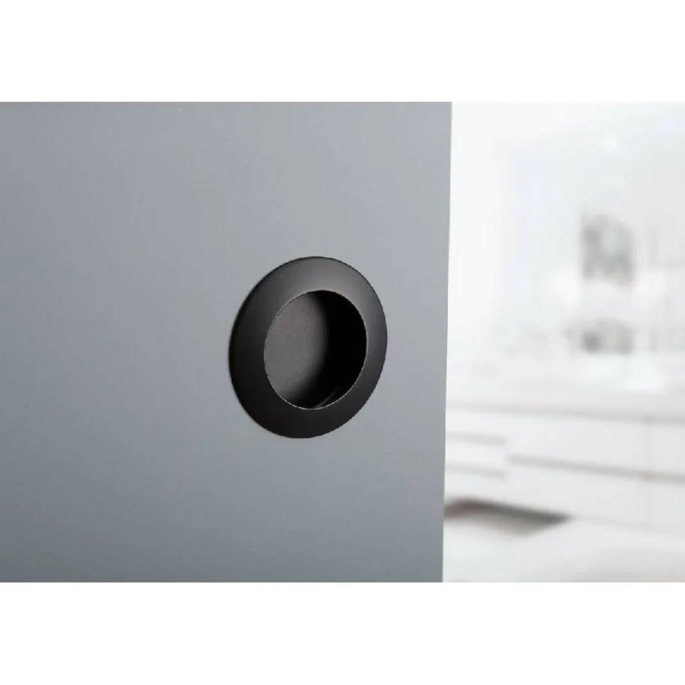 Upotettava vedin Beslag Design Hollow Ø40x12mm musta