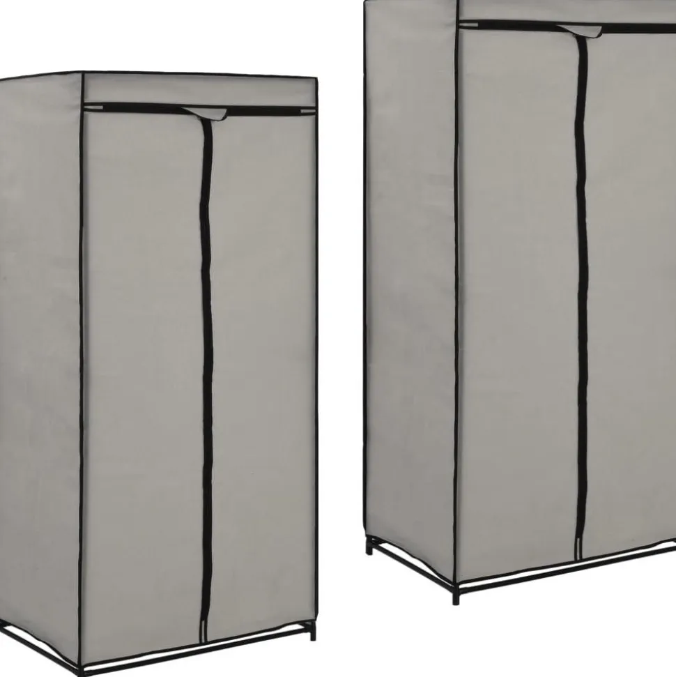 Vaatekaapit 2 kpl harmaa 75cm
