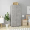 Vaatekaappi betoninharmaa 80cm lastulevy