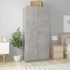 Vaatekaappi betoninharmaa 90cm lastulevy