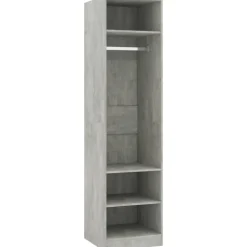 Vaatekaappi betoninharmaa 50cm lastulevy