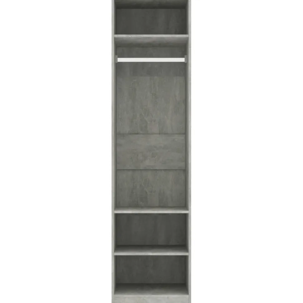 Vaatekaappi betoninharmaa 50cm lastulevy
