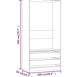 Vaatekaappi 100cm eri värejä