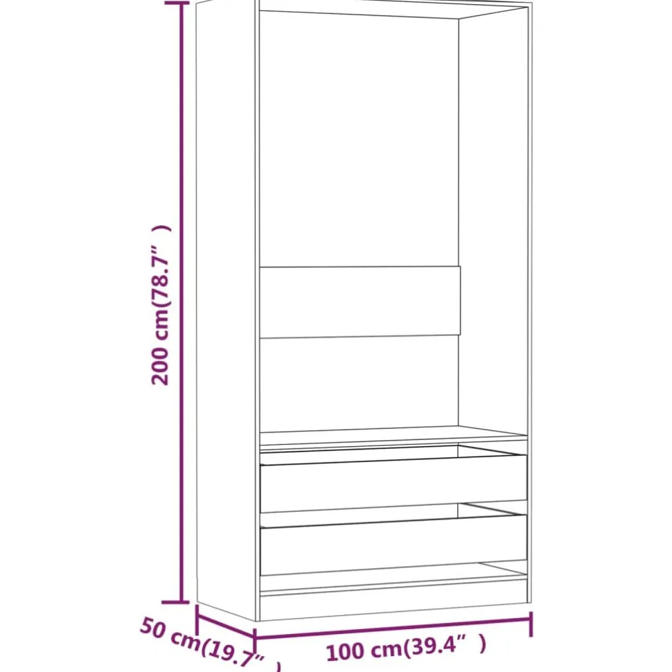 Vaatekaappi 100cm eri värejä