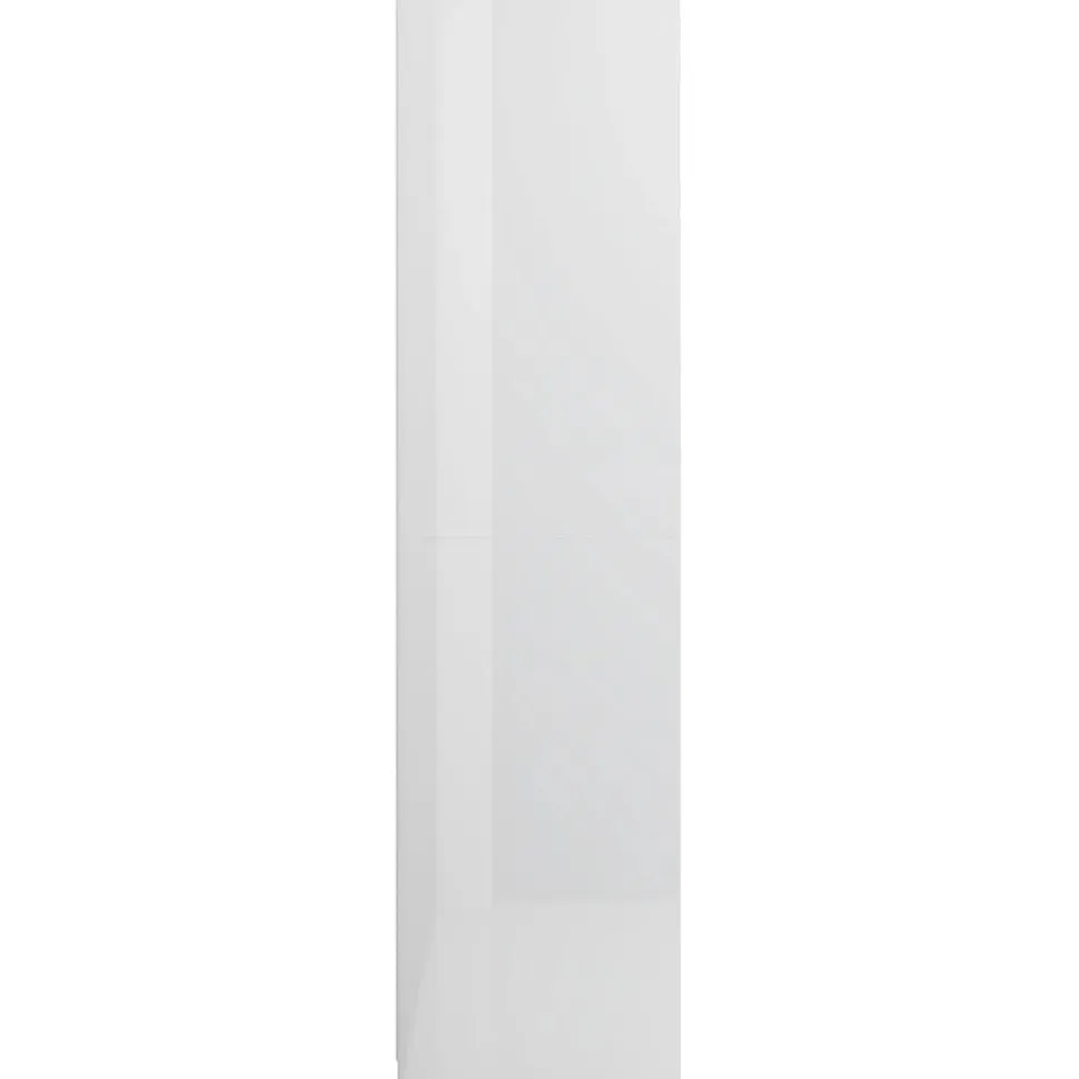 Vaatekaappi 100cm lastulevy korkeakiilto valkoinen