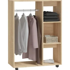 Vaatekaappi 80cm lastulevy tammi