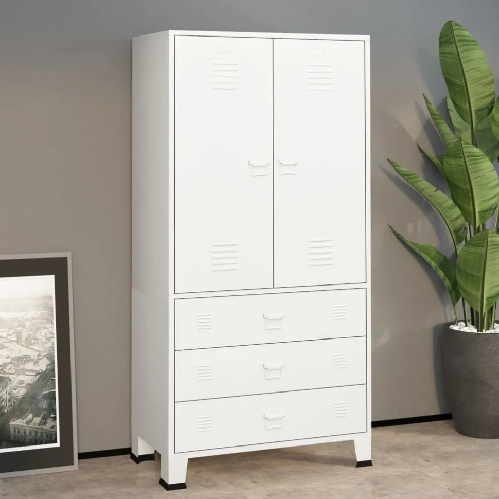 Vaatekaappi 90cm metalli eri värejä