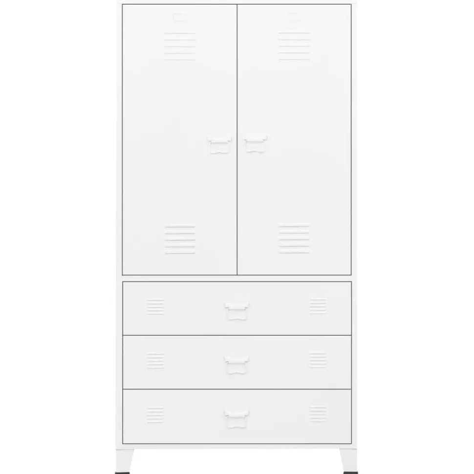 Vaatekaappi 90cm metalli eri värejä