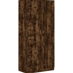 Vaatekaappi 90cm tekninen puu harmaa