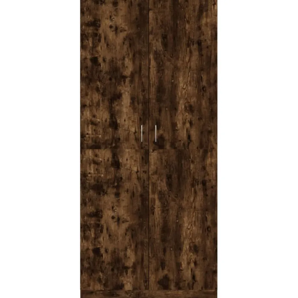 Vaatekaappi 90cm tekninen puu harmaa