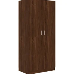 Vaatekaappi 80cm tekninen puu harmaa