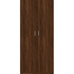Vaatekaappi 80cm tekninen puu harmaa