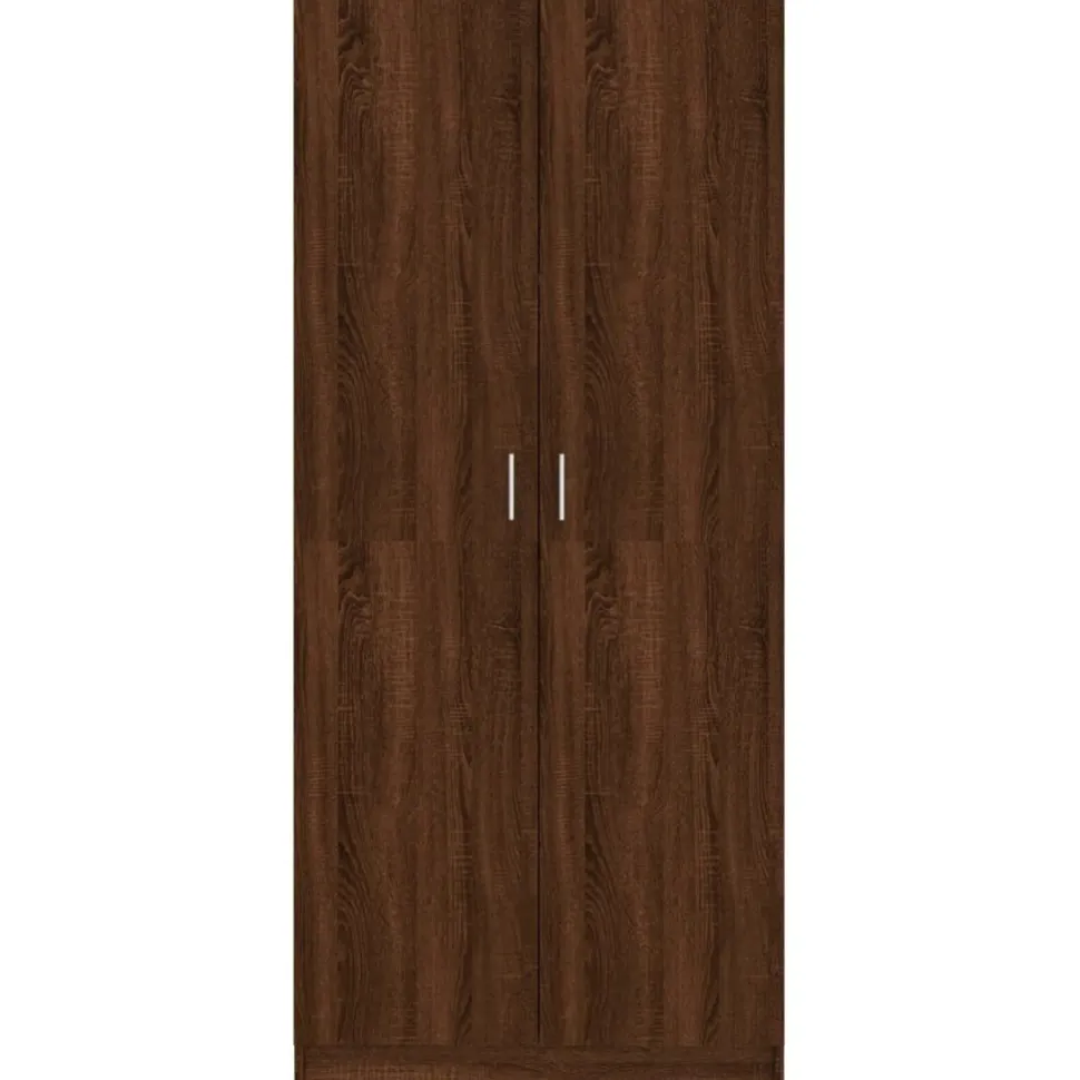 Vaatekaappi 80cm tekninen puu harmaa