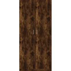 Vaatekaappi 80cm tekninen puu harmaa