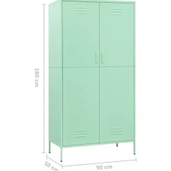 Vaatekaappi 90cm teräs eri värejä