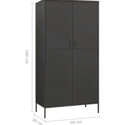 Vaatekaappi 90cm teräs eri värejä