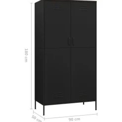 Vaatekaappi 90cm teräs eri värejä