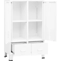 Vaatekaappi 67cm teräs valkoinen