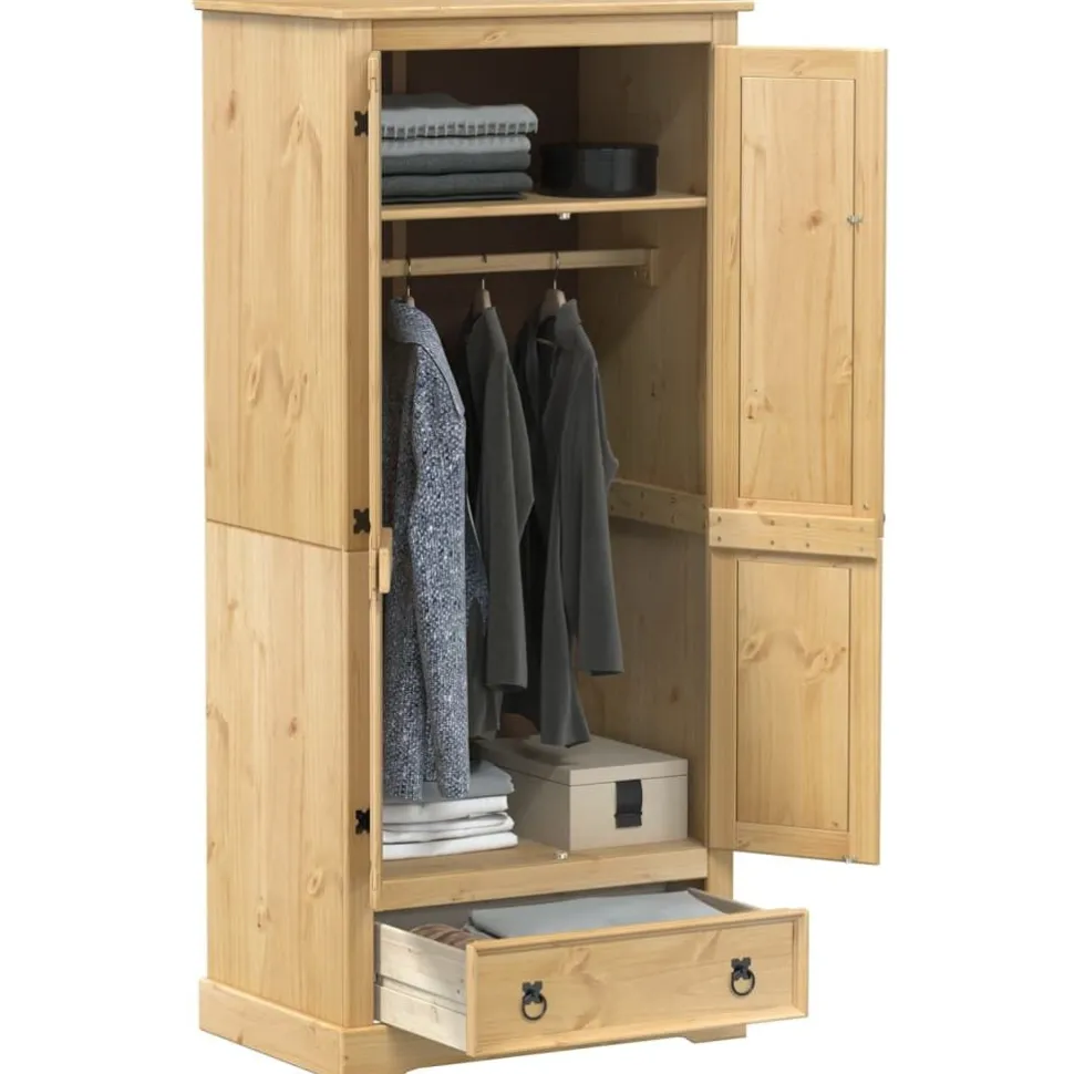 Vaatekaappi Corona 76x50x170 cm täysi mänty (02768)