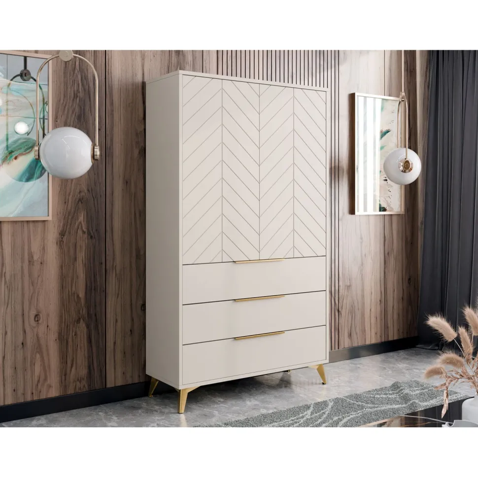 Vaatekaappi 2D3SZ XYLIX, beige (0643)