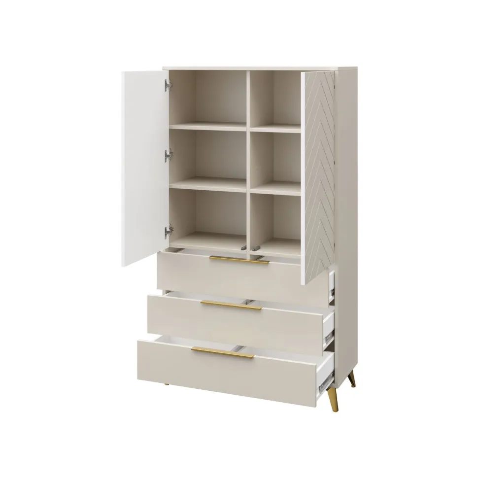 Vaatekaappi 2D3SZ XYLIX, beige (0643)