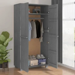 Vaatekaappi Hamar 89cm mänty vaaleanharmaa