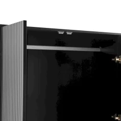 Vaatekaappi Home4You Pixar 100x56x175cm, musta
