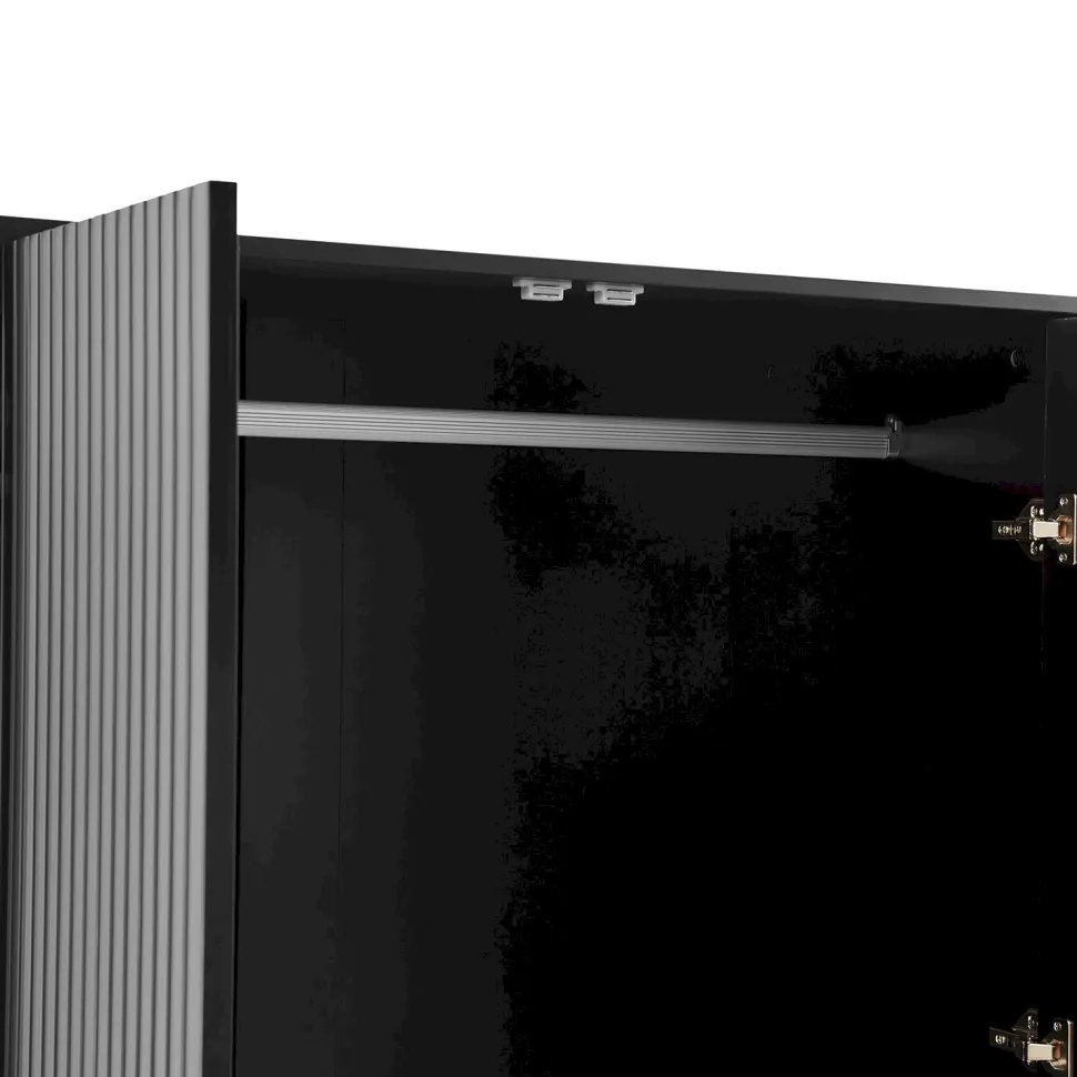 Vaatekaappi Home4You Pixar 100x56x175cm, musta