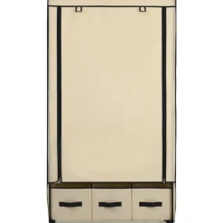 Vaatekaappi kerma 87cm kangas