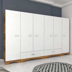 Vaatekaappi Linento Furniture F4-498, leveys 243cm