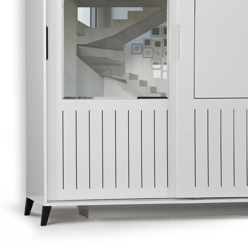 Vaatekaappi Linento Furniture Pasific Home Fuga, 140cm, valkoinen